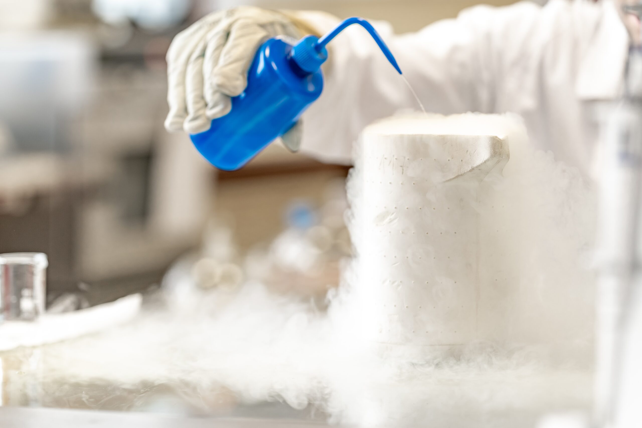 Liquid nitrogen handling by Denim International technical team